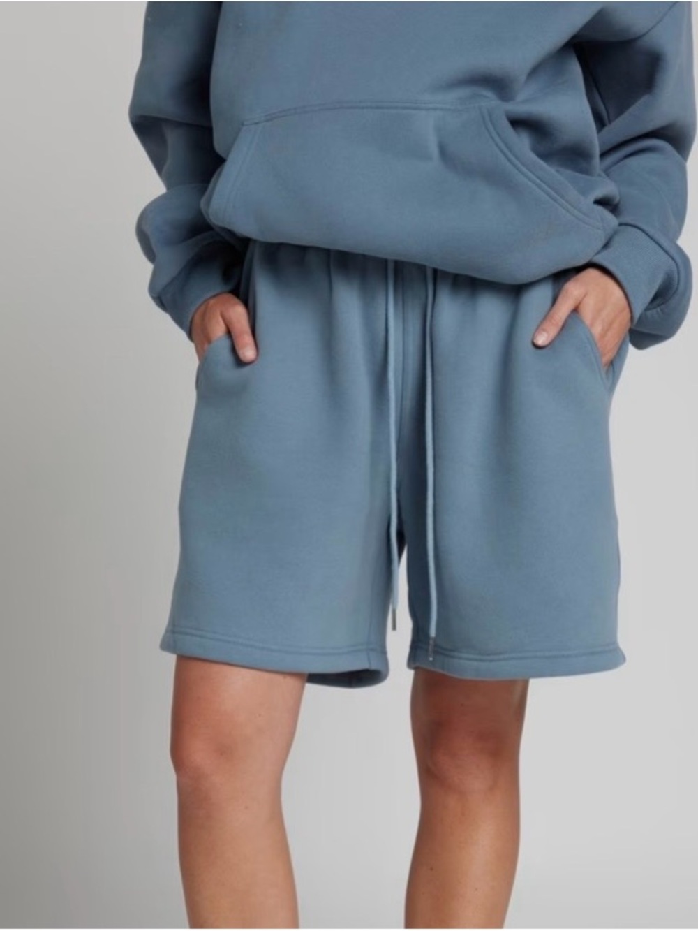 Comfrt Basic Fleece Shorts in Sky